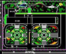 某鎮政府景觀綠化工程全套設計圖免費下載服務